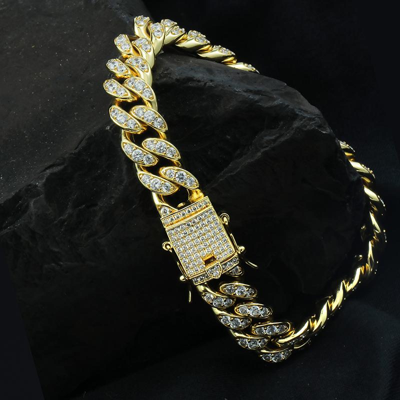 12MM 14K Gold  Flooded Miami Cuban Link Bracelet