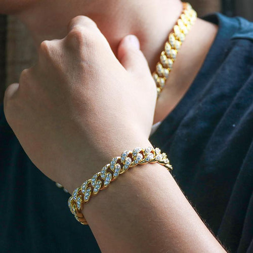 12MM 14K Gold  Flooded Miami Cuban Link Bracelet Thegoldlinks