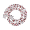 15MM 2 Tone Simulated Plated Iced Out  S Link Prong Chain Thegoldlinks