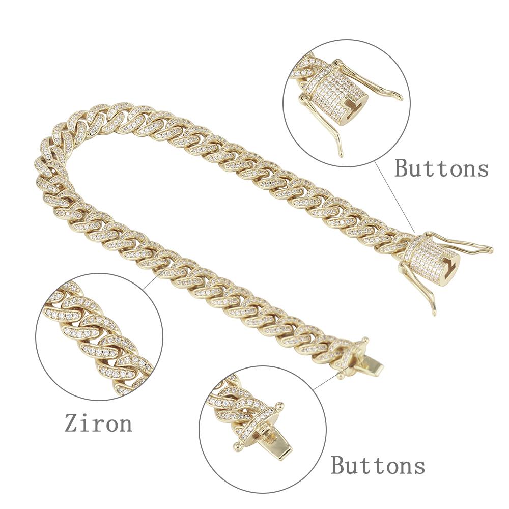 8MM 14K Gold Micro Cuban Link Bracelet