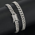 8MM White Gold Micro Cuban Link Bracelet Thegoldlinks