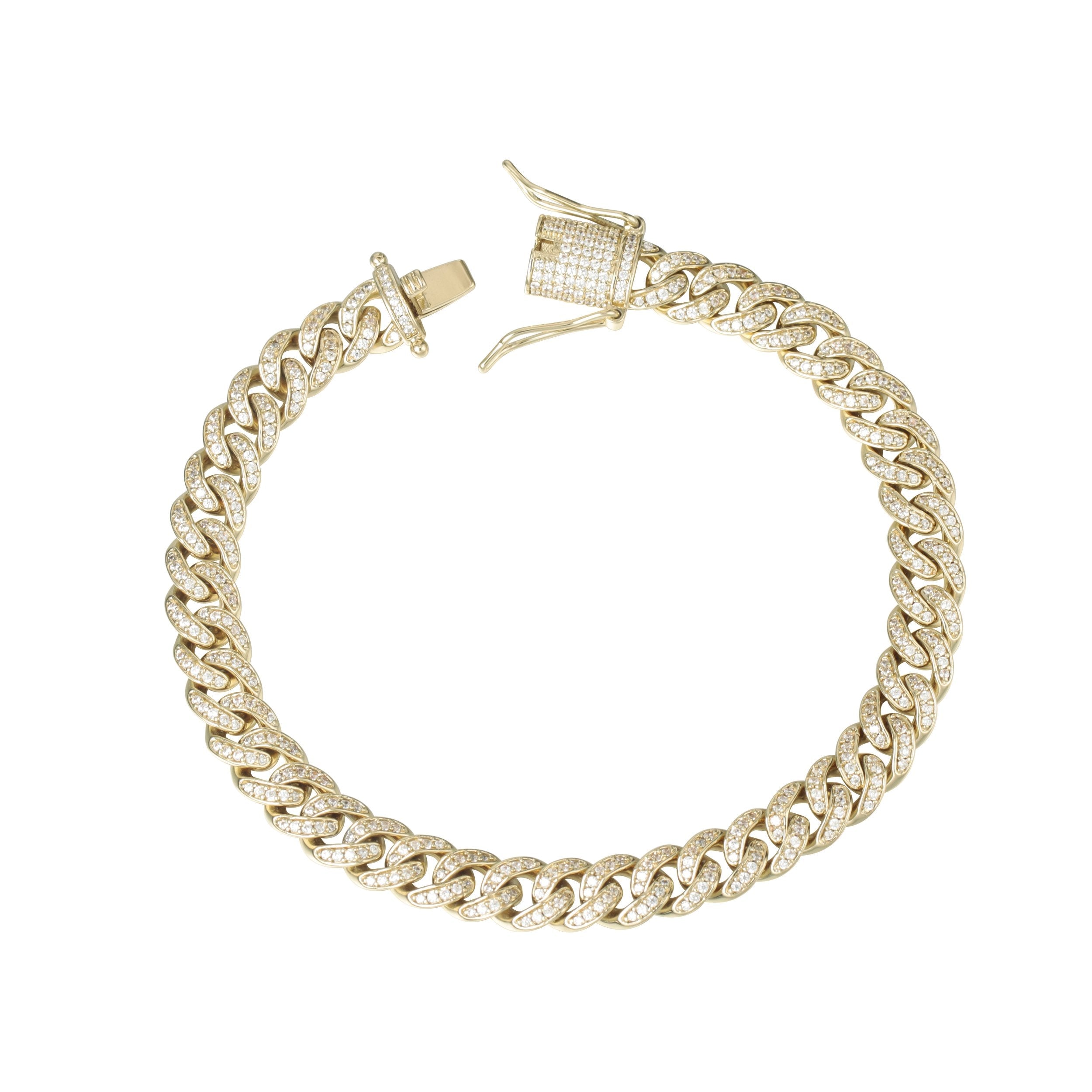 8MM 14K Gold Micro Cuban Link Bracelet Thegoldlinks