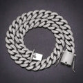 15MM White Gold Chunky Iced out Cuban Link Chain Thegoldlinks