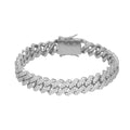 12MM White Gold  Cuban Link Bracelet Thegoldlinks