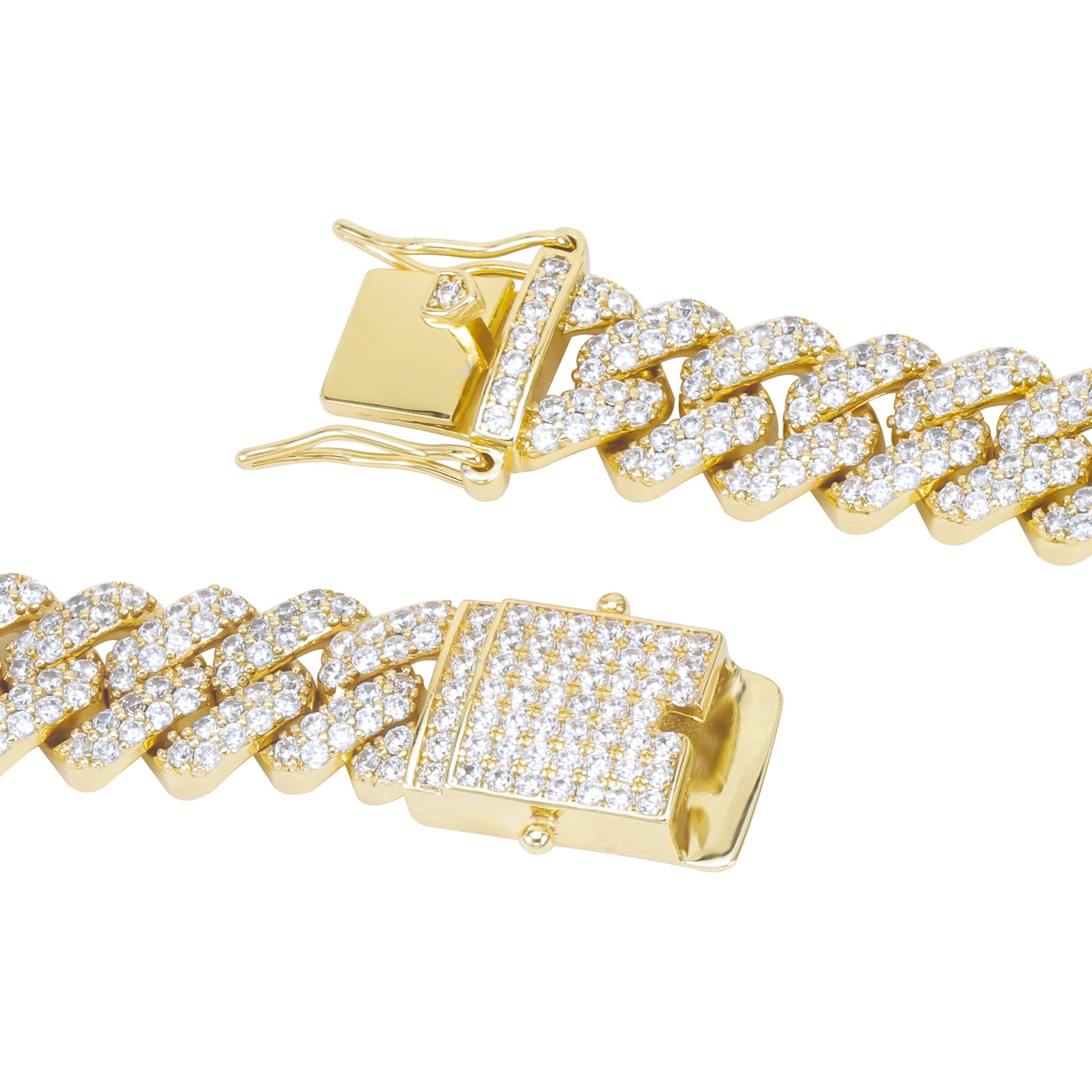 12MM 18K Gold Cuban Link Bracelet