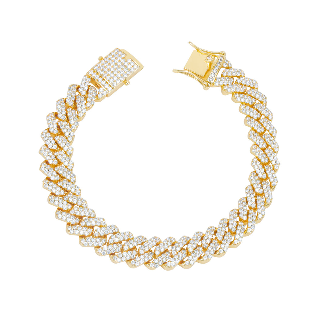12MM 18K Gold Cuban Link Bracelet