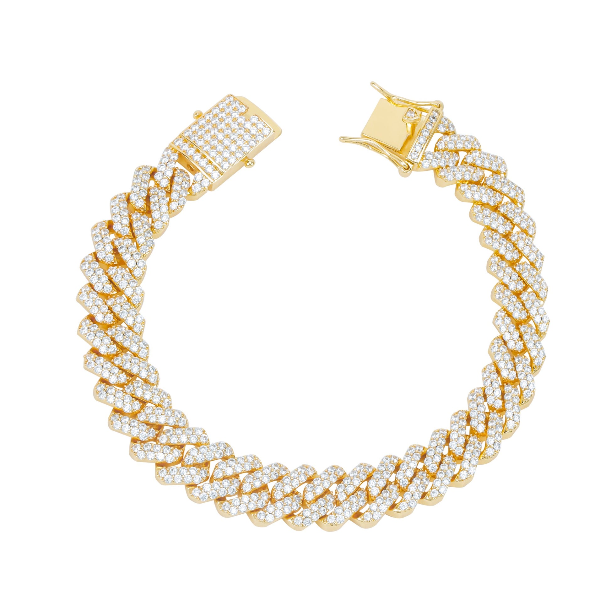 12MM 18K Gold Cuban Link Bracelet