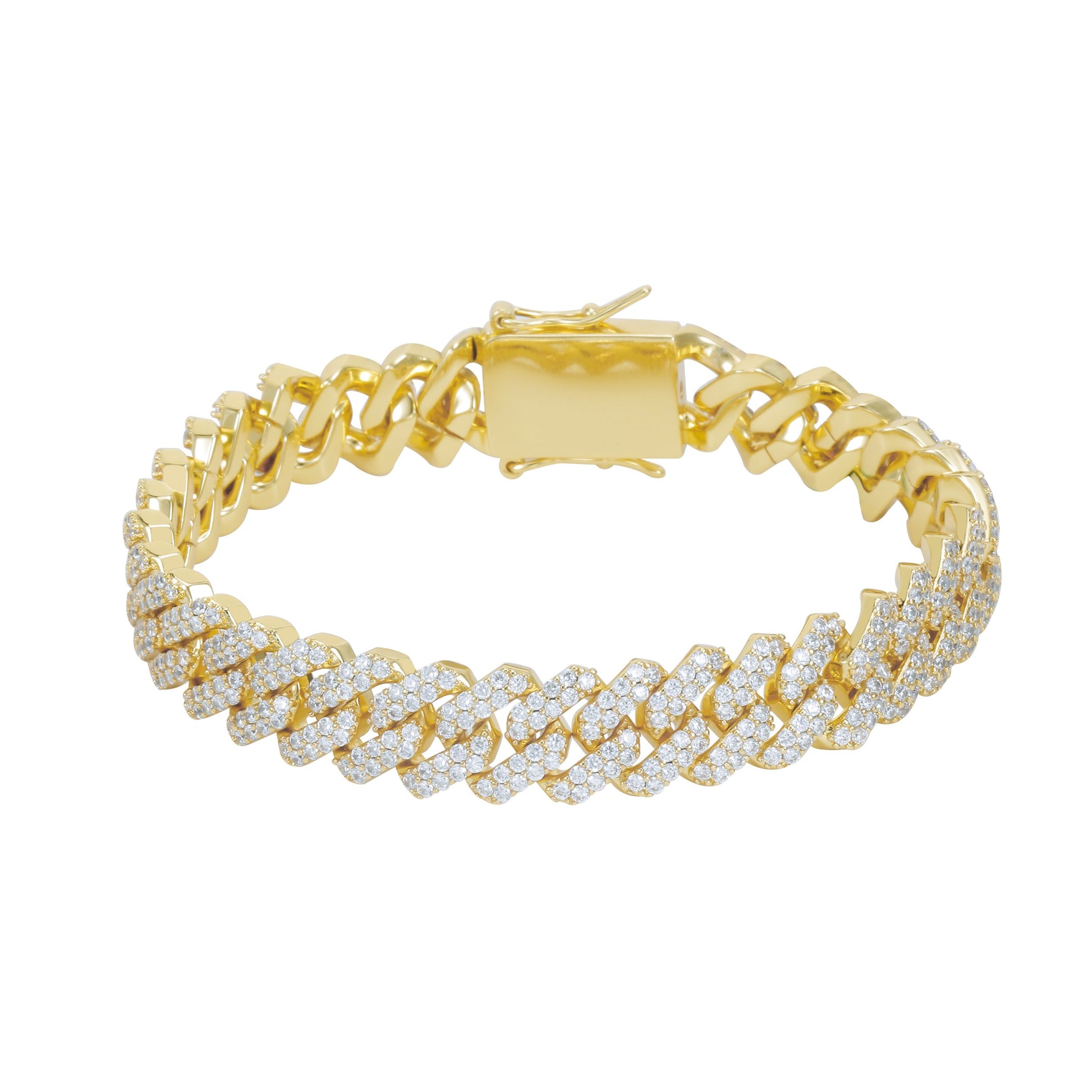 12MM 18K Gold Cuban Link Bracelet