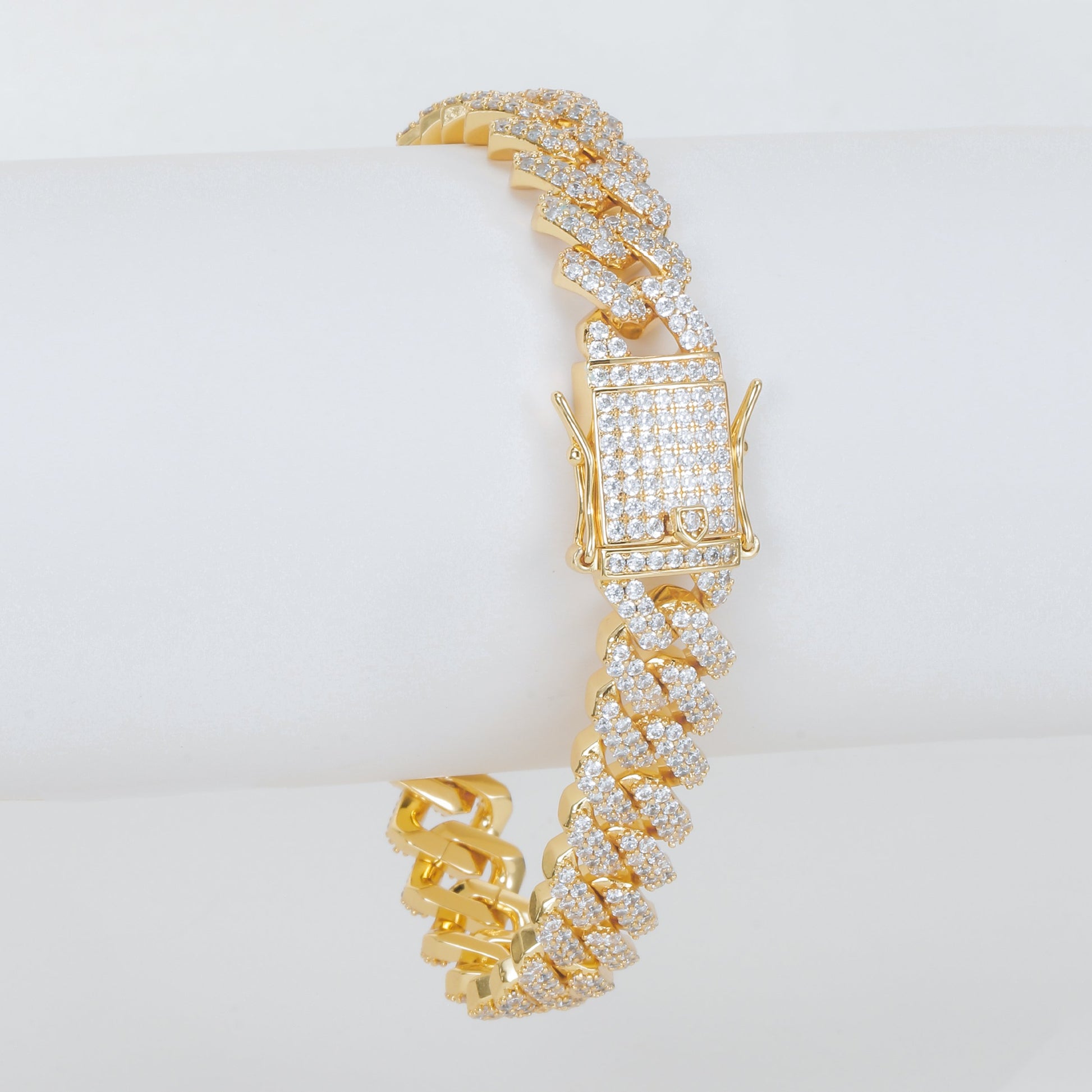 12MM 18K Gold Cuban Link Bracelet