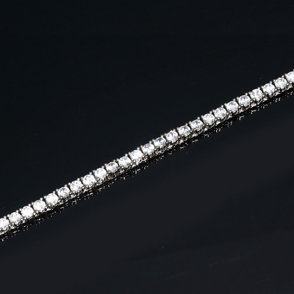 4MM White Gold  Tennis Bracelet