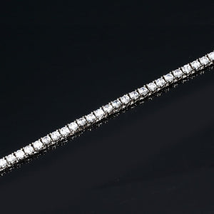 4MM White Gold  Tennis Bracelet