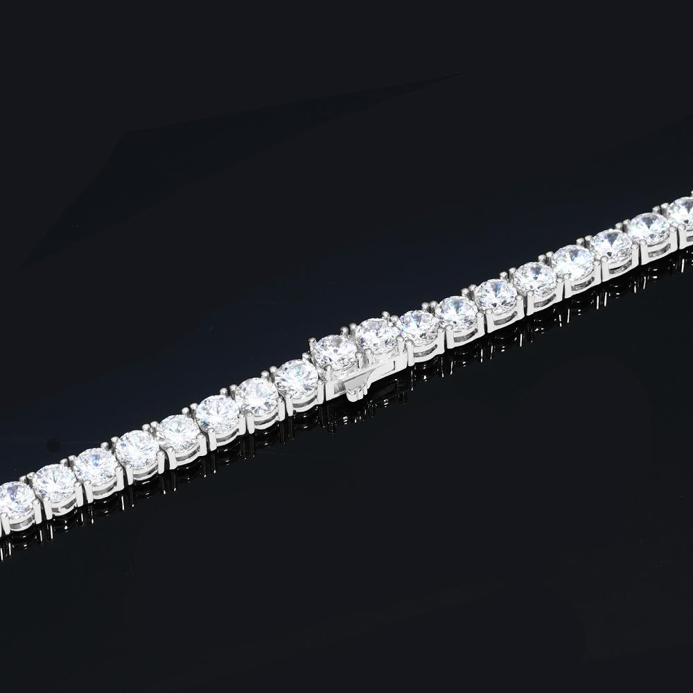 5MM White Gold  Tennis Bracelet
