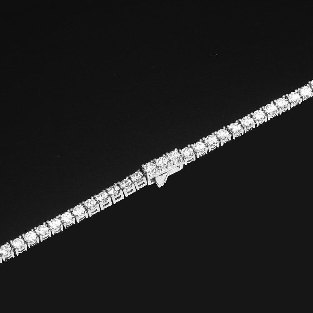 3MM White Gold Plated Tennis Bracelet Thegoldlinks