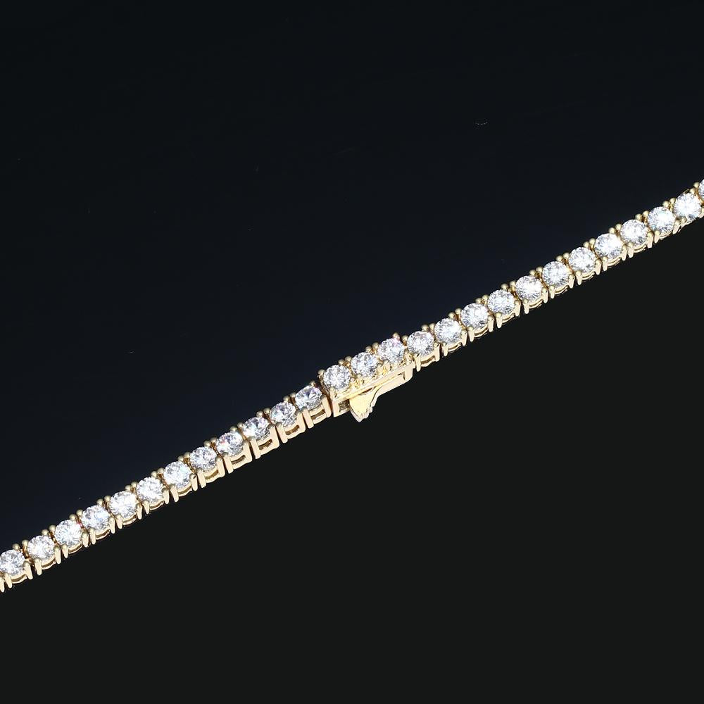 3MM Gold Plated Tennis Bracelet Thegoldlinks