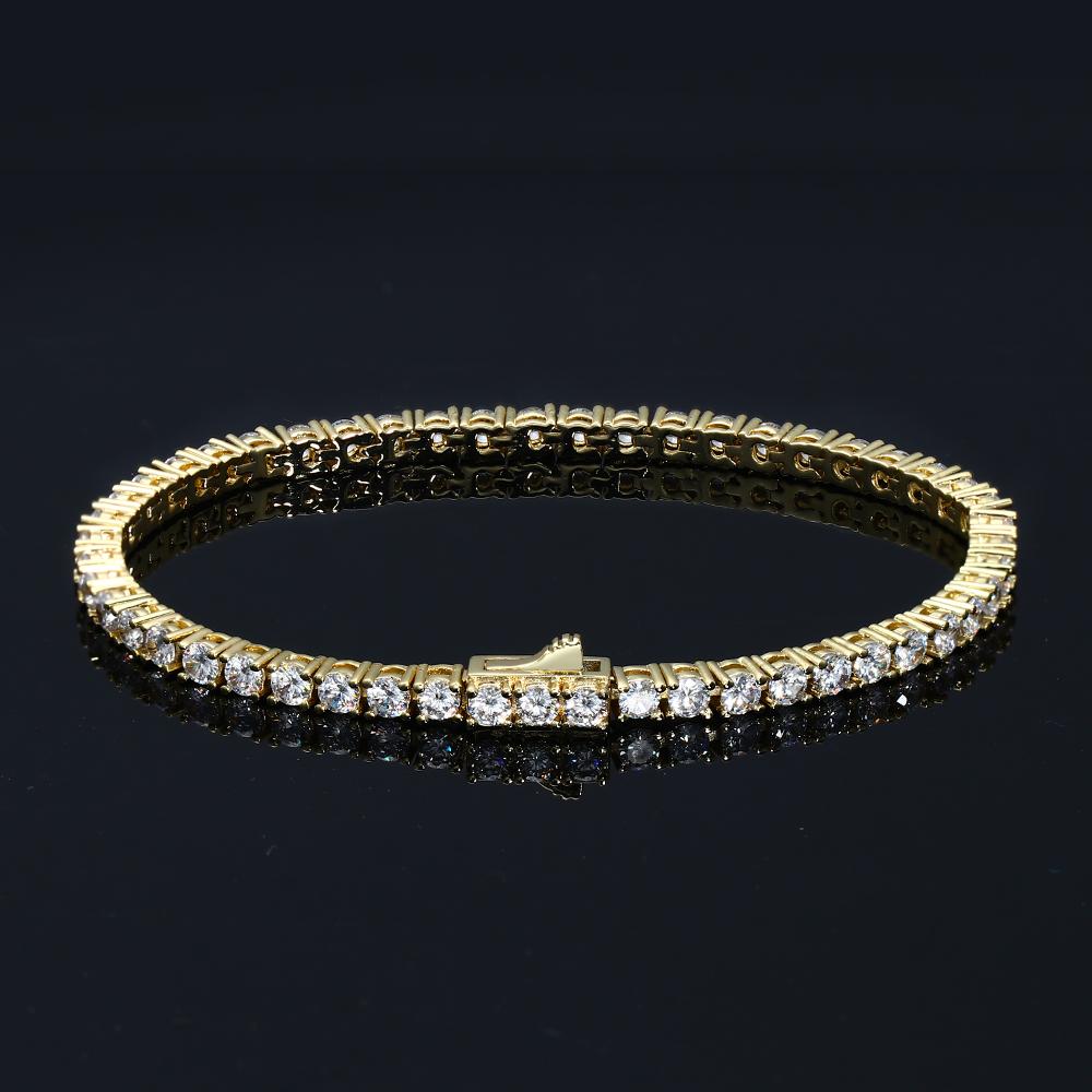 3MM Gold Plated Tennis Bracelet Thegoldlinks