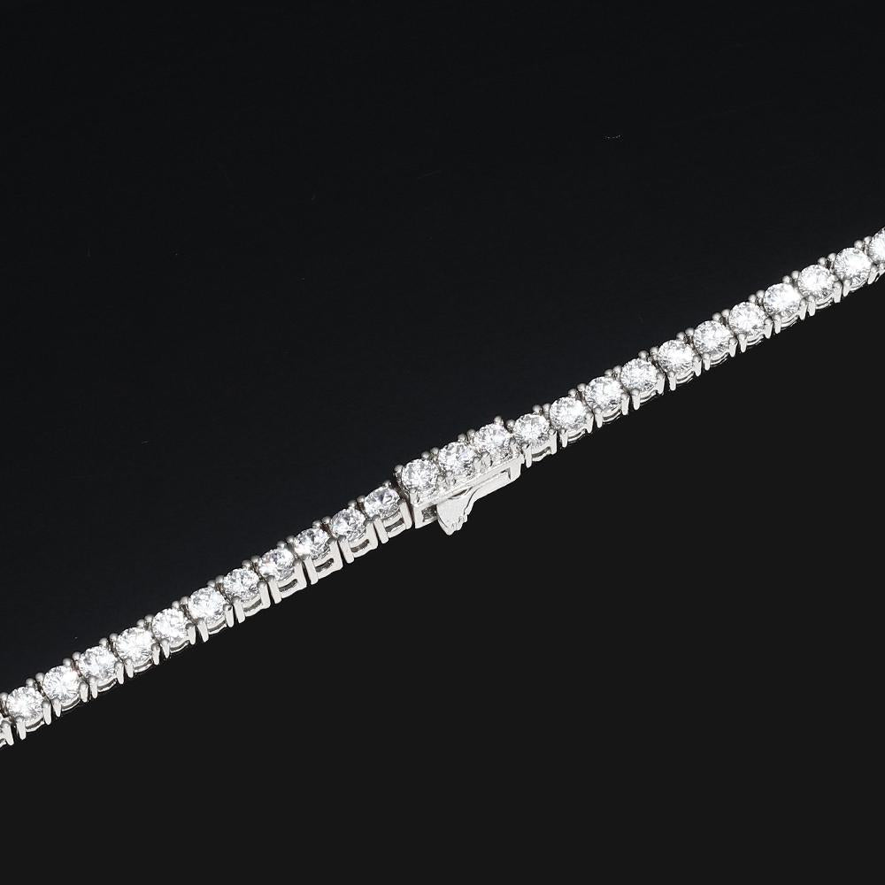 4MM White Gold  Tennis Bracelet