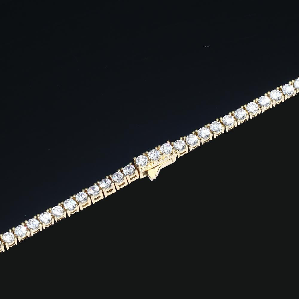 4MM  Gold Plated Tennis Bracelet Thegoldlinks