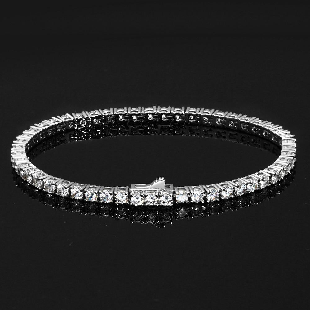 4MM White Gold  Tennis Bracelet Thegoldlinks