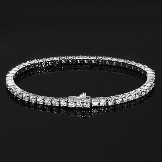 4MM White Gold  Tennis Bracelet