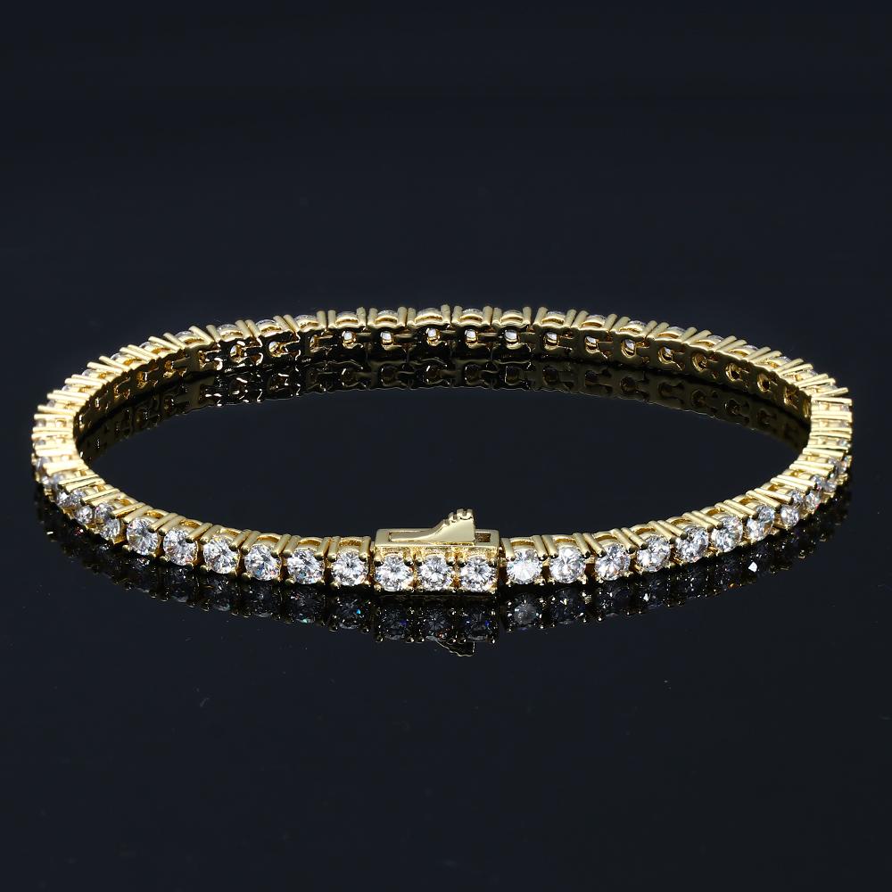 4MM  Gold Plated Tennis Bracelet Thegoldlinks