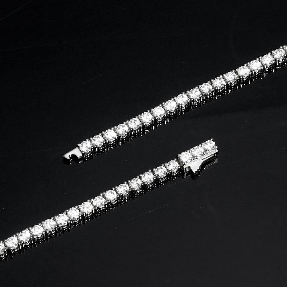 4MM White Gold  Tennis Bracelet