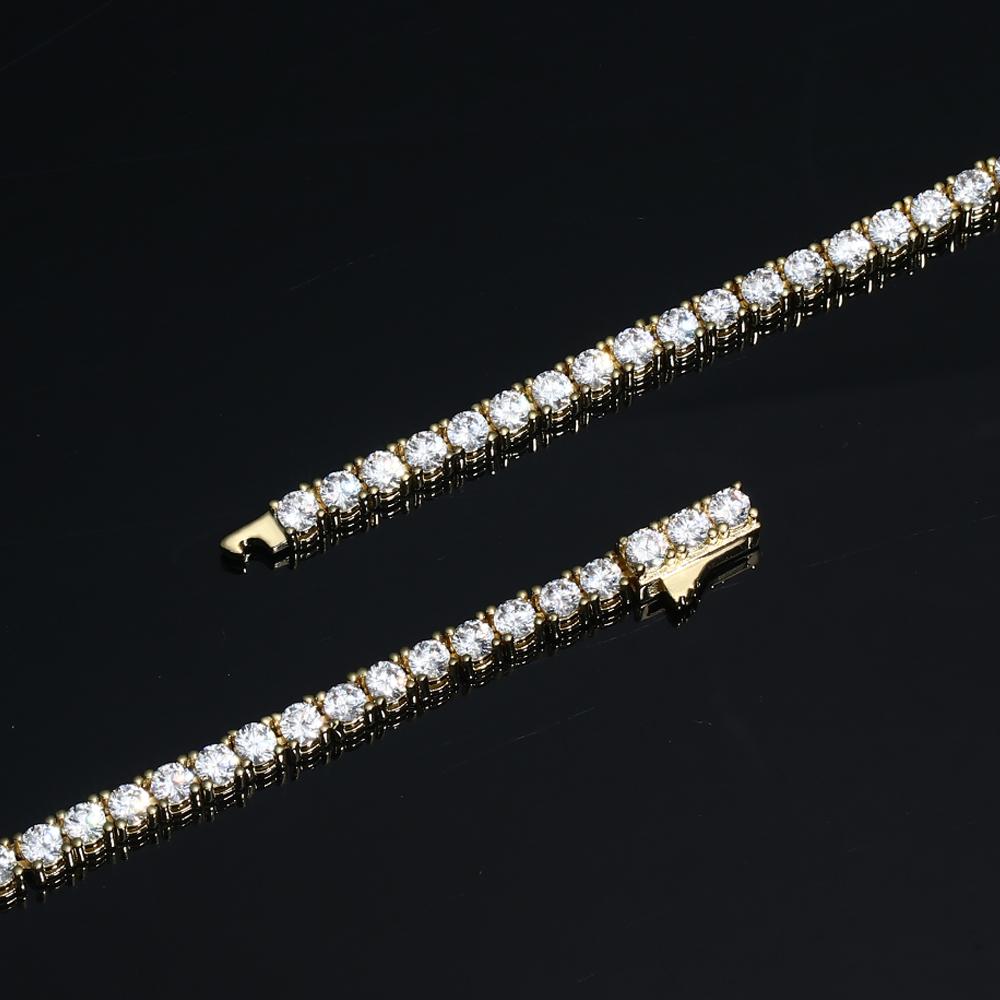 4MM  Gold Plated Tennis Bracelet