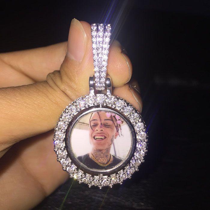 Double Sided Rotating Custom Photo Pendant Thegoldlinks