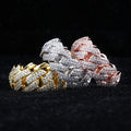 White Gold Iced Cuban Link Ring Thegoldlinks