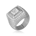 White Gold Square Ring Thegoldlinks