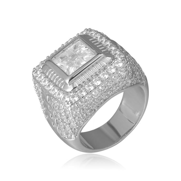 White Gold Square Ring Thegoldlinks
