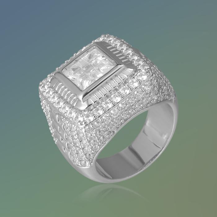 White Gold Square Ring Thegoldlinks