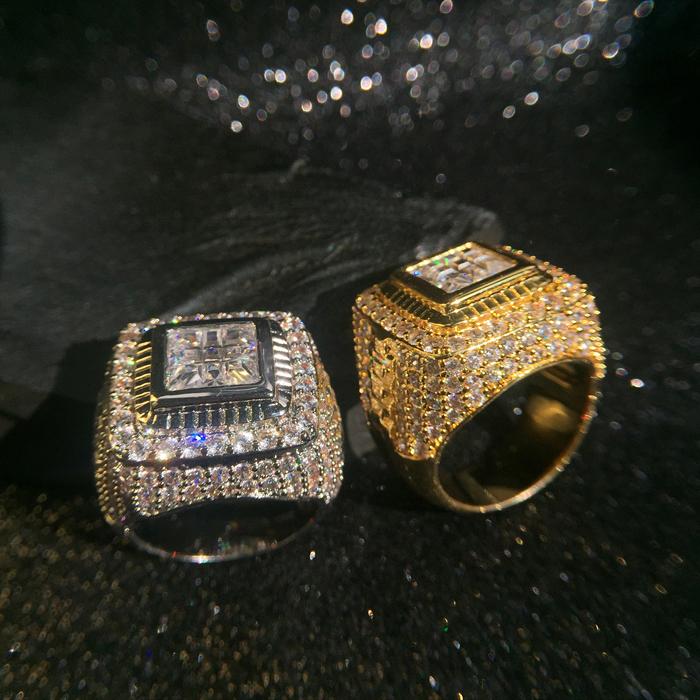 White Gold Square Ring Thegoldlinks
