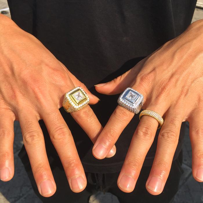 14K Gold Square Ring