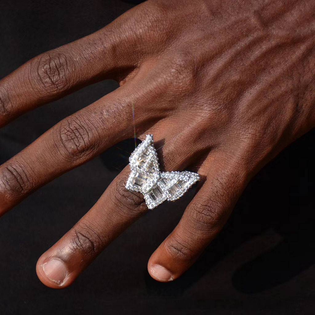 White Gold Butterfly Ring