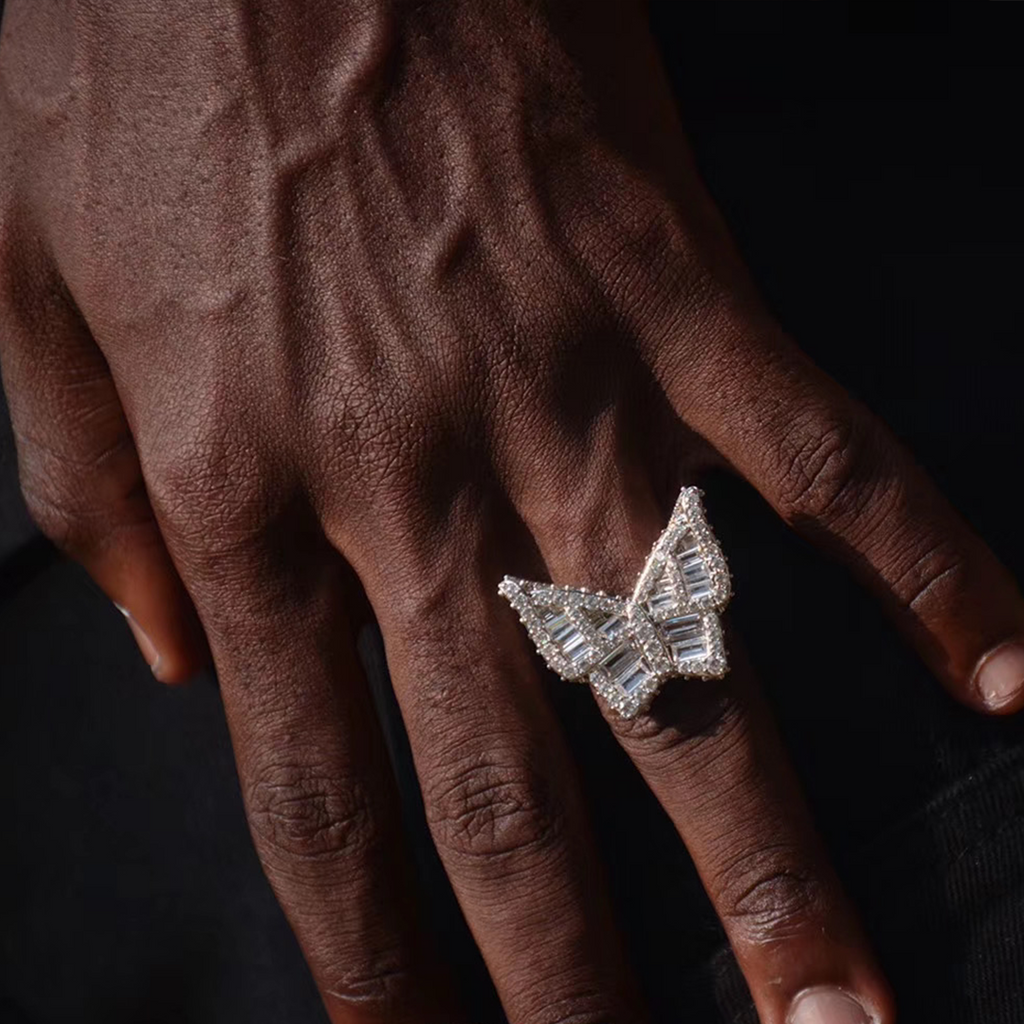 White Gold Butterfly Ring