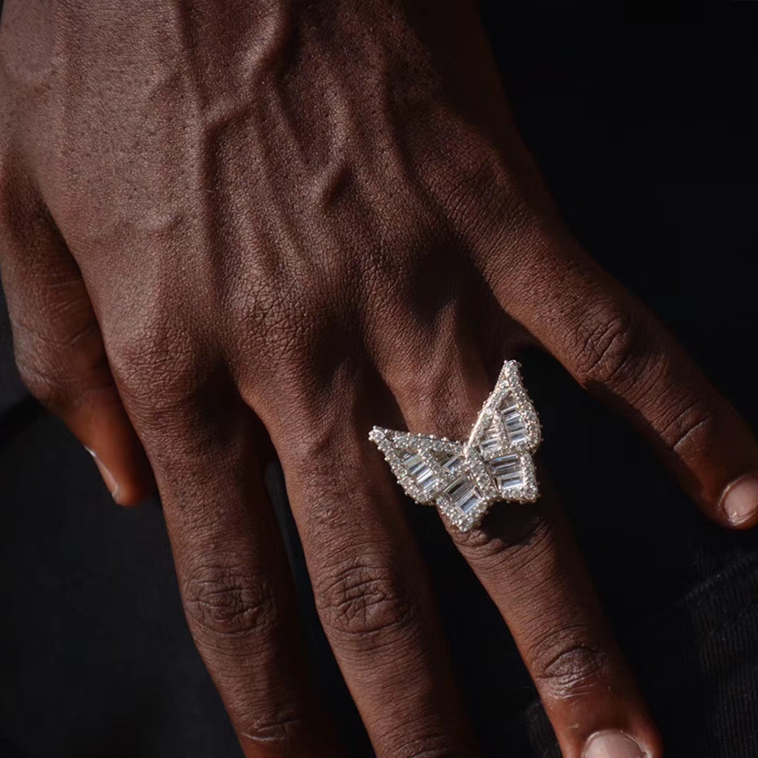 White Gold Butterfly Ring