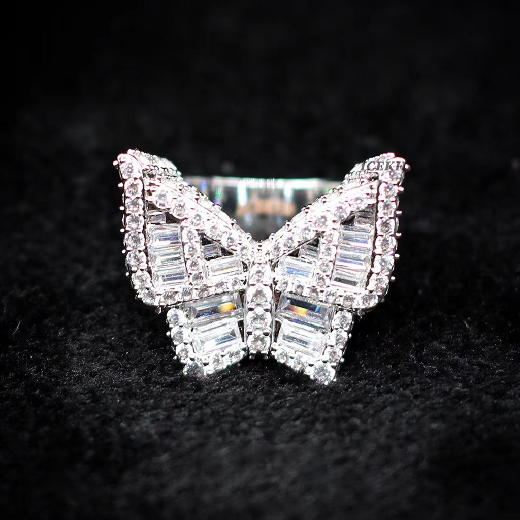 White Gold Butterfly Ring